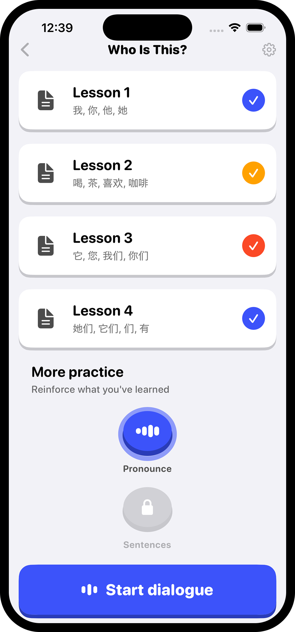 Guided Mandarin study packs in Kango — HSK-leveled lessons for travel, work, and daily life